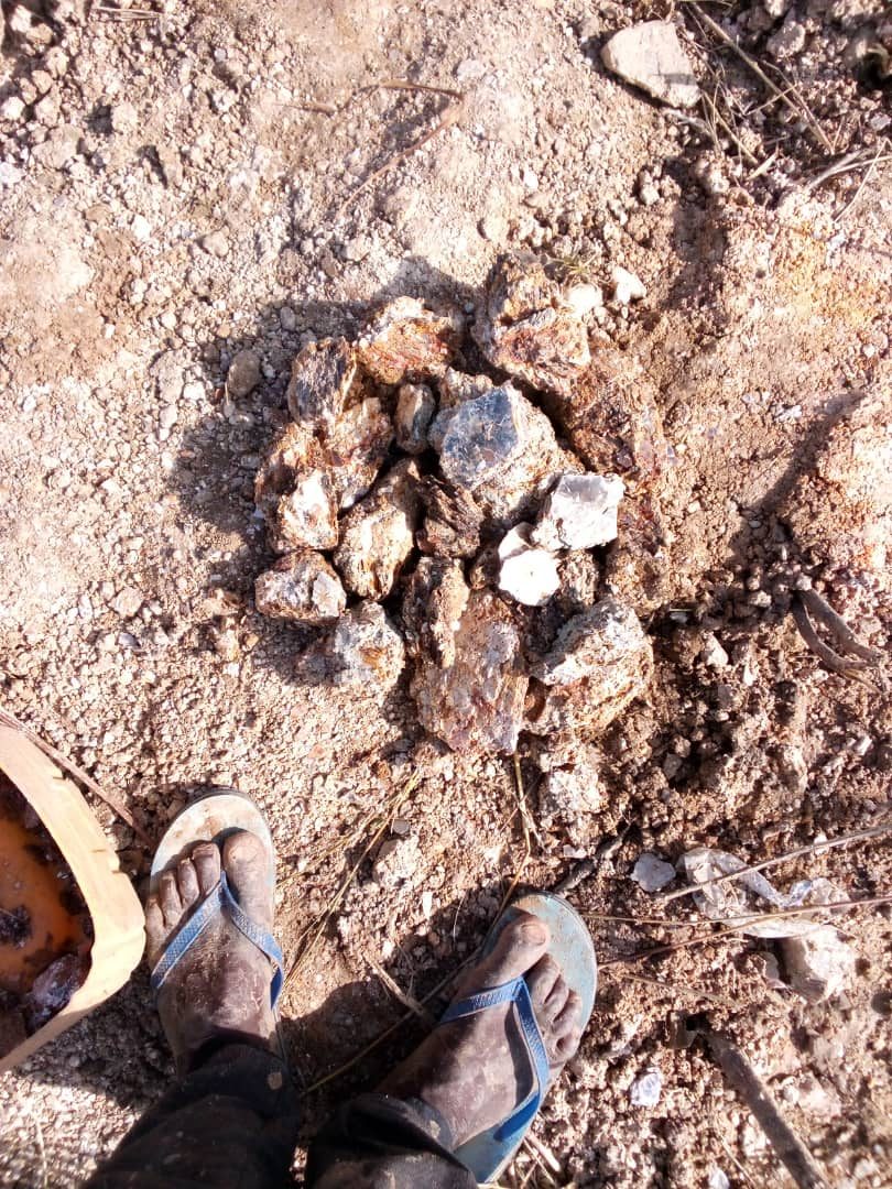 Surface samples on site