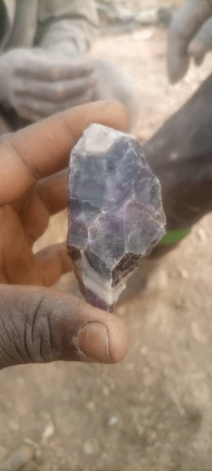 Hand-picked amethyst crystal