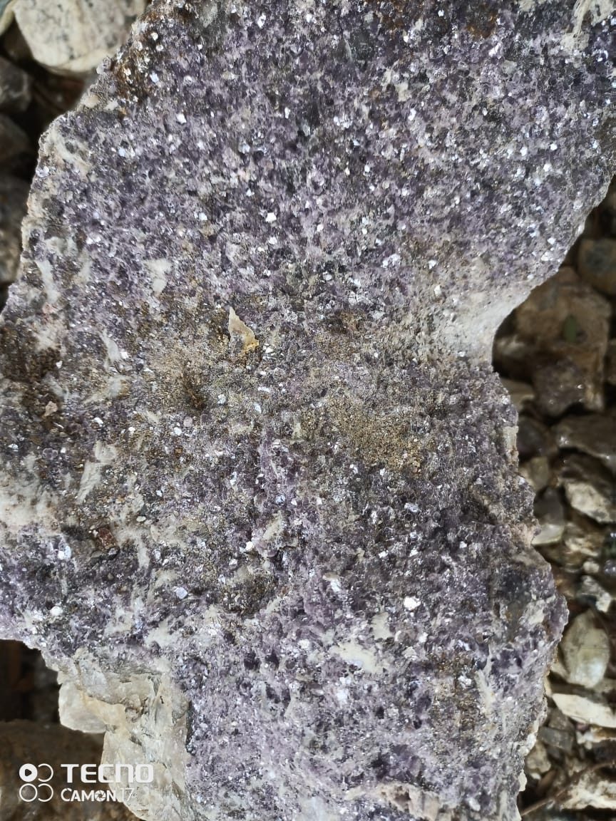 Lepidolite (lithium) ore at the pit