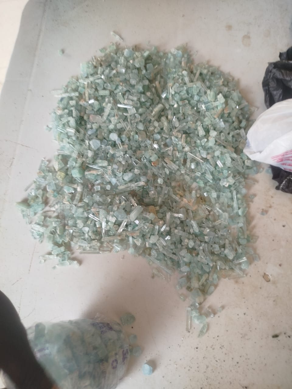 Aquamarine crystals